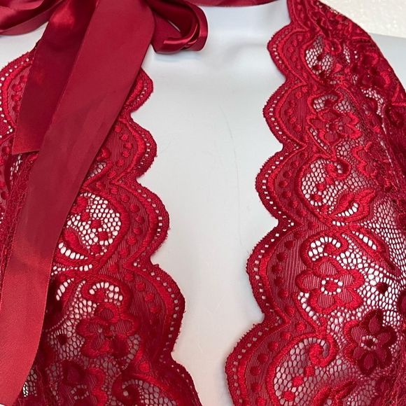 Avid Love Sexy Deep Red Baby Doll with G-String Size 18W - Picture 4 of 8